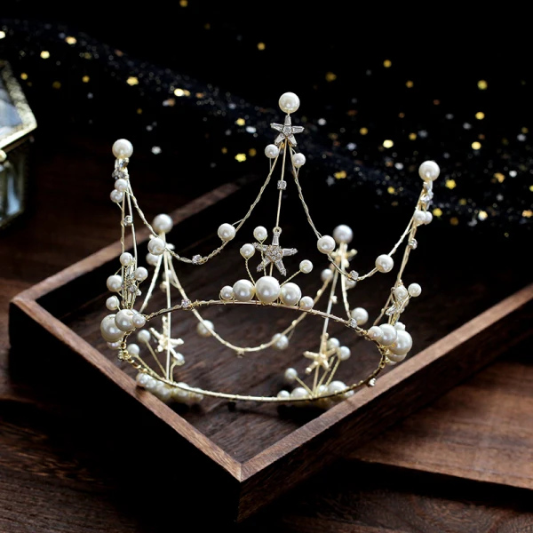 Chic / Beautiful Gold Bridal Jewelry 2019 Alloy Pearl Rhinestone Tiara Earrings Wedding Accessories