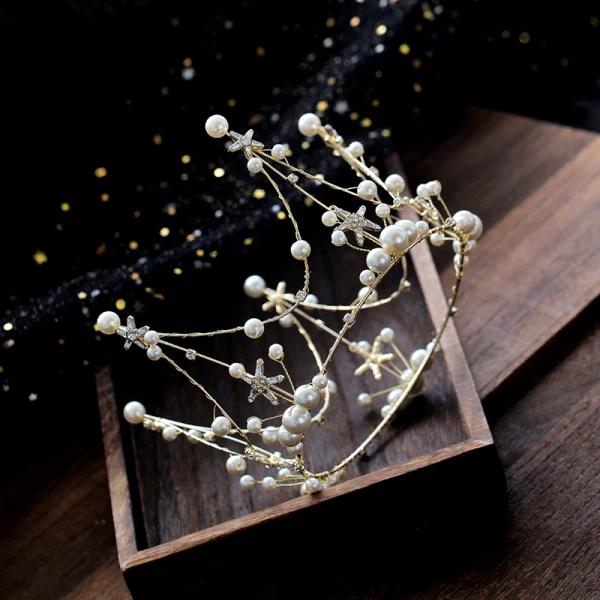 Chic / Beautiful Gold Bridal Jewelry 2019 Alloy Pearl Rhinestone Tiara Earrings Wedding Accessories
