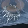 Scintillantes Argenté Faux Diamant Tiare 2019 Métal Mariage Accessoire Cheveux Mariage