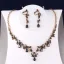 Vintage / Retro Baroque Black Crystal Rhinestone Bridal Jewelry 2019 Metal Tiara Earrings Necklace Wedding Accessories