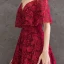 Meilleur Bordeaux Transparentes Robe De Soirée 2019 Princesse Encolure Dégagée Manches Courtes Appliques En Dentelle Faux Diamant Longue Dos Nu Robe De Ceremonie