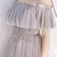 Chic / Beautiful Grey Evening Dresses  2019 A-Line / Princess Spaghetti Straps Short Sleeve Beading Glitter Tulle Floor-Length / Long Ruffle Backless Formal Dresses