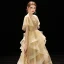 Chic / Belle Champagne de retour Robe De Graduation 2019 Princesse V-Cou Manches Courtes Perlage Thé Longueur Volants en Cascade Dos Nu Robe De Ceremonie