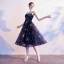Chic / Belle Bleu Marine de retour Robe De Graduation 2019 Princesse Bretelles Spaghetti Sans Manches Brodé Thé Longueur Volants Dos Nu Robe De Ceremonie