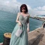 Élégant Sexy Océan Bleu Robe De Soirée 2019 Princesse Bretelles Spaghetti Sans Manches Faux Diamant Longue Volants Dos Nu Robe De Ceremonie