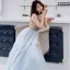 Chic / Beautiful Sky Blue Evening Dresses  2019 A-Line / Princess V-Neck Sleeveless Beading Floor-Length / Long Ruffle Backless Formal Dresses