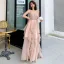 Abordable Kaki Robe De Soirée 2019 Princesse Bretelles Spaghetti Sans Manches Ceinture Longue Volants en Cascade Dos Nu Robe De Ceremonie