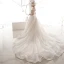 Affordable Ivory Wedding Dresses 2019 A-Line / Princess Off-The-Shoulder Short Sleeve Backless Beading Glitter Tulle Chapel Train Ruffle
