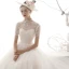 Vintage Ivory / Creme Durchsichtige Brautkleider / Hochzeitskleider 2019 A Linie Stehkragen Kurze Ärmel Rückenfreies Pailletten Perlenstickerei Kapelle-Schleppe Rüschen