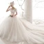 Victorian Style Vintage / Retro Ivory Lace Wedding Dresses 2019 A-Line / Princess Scoop Neck Puffy Short Sleeve Backless Chapel Train Ruffle