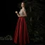 Meilleur Rouge Satin Robe De Soirée 2019 Princesse V-Cou Sans Manches Perlage Longue Volants Dos Nu Robe De Ceremonie