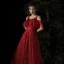Chic / Belle Bordeaux Robe De Soirée 2019 Princesse Encolure Dégagée Manches Courtes Glitter Tulle Longue Volants Dos Nu Robe De Ceremonie