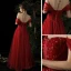 Élégant Bordeaux Robe De Soirée 2019 Princesse De l'épaule Manches Courtes Perlage Longue Volants Dos Nu Robe De Ceremonie