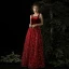 Chic / Belle Bordeaux Daim Robe De Soirée 2019 Princesse épaules Sans Manches Glitter Appliques En Dentelle Longue Dos Nu Robe De Ceremonie