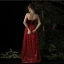 Chic / Belle Bordeaux Robe De Soirée 2019 Princesse Bretelles Spaghetti Sans Manches Glitter Paillettes Tulle Longue Dos Nu Robe De Ceremonie