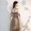 Élégant Kaki Robe De Soirée 2019 Princesse De l'épaule Bretelles Spaghetti Manches Courtes Perlage Longue Volants Dos Nu Robe De Ceremonie