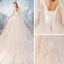 Glitzernden Champagner Brautkleider / Hochzeitskleider 2019 Ballkleid Eckiger Ausschnitt 1/2 Ärmel Rückenfreies Pailletten Perlenstickerei Kapelle-Schleppe Rüschen