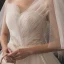 Fine Champagne Brudekjoler 2019 Prinsesse Fantastiske / Unike Kjæreste Uten Ermer Ryggløse Beading Chapel Train Buste