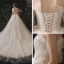 Fine Champagne Brudekjoler 2019 Prinsesse Fantastiske / Unike Kjæreste Uten Ermer Ryggløse Beading Chapel Train Buste