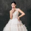 Charmant Transparentes Champagne Dentelle Robe De Mariée 2019 Robe Boule Col Haut Sans Manches Dos Nu Appliques En Dentelle Perlage Cathedral Train Volants
