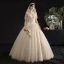 Rimelig Champagne Hage / utendørs Brudekjoler 2019 Prinsesse Kjæreste Uten Ermer Ryggløse Appliques Blonder Beading Glitter Tyll Lange Buste