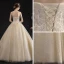 Rimelig Champagne Hage / utendørs Brudekjoler 2019 Prinsesse Kjæreste Uten Ermer Ryggløse Appliques Blonder Beading Glitter Tyll Lange Buste