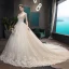 Erschwinglich Champagner Brautkleider / Hochzeitskleider 2019 A Linie Herz-Ausschnitt Ärmellos Rückenfreies Applikationen Spitze Perle Perlenstickerei Glanz Pailletten Tülle Kapelle-Schleppe Rüschen