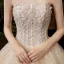 Victorian Style Champagne Wedding Dresses 2019 Ball Gown Off-The-Shoulder Detachable Puffy Long Sleeve Backless Glitter Tulle Appliques Lace Beading Cathedral Train Ruffle