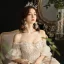 Luxury / Gorgeous Champagne Wedding Dresses 2019 A-Line / Princess Off-The-Shoulder Bell sleeves Backless Appliques Lace Sequins Beading Tassel Cathedral Train Ruffle