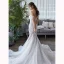 Elegant Ivory Wedding Dresses 2019 Trumpet / Mermaid Off-The-Shoulder Short Sleeve Backless Appliques Lace Chapel Train Ruffle