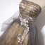 Elegante Grijs Goud Doorzichtige Galajurken 2019 A lijn Strapless Mouwloos Appliques Bloem Kralen Glans Tule Lange Ruche Ruglooze Gelegenheid Jurken