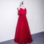 Elegant Burgundy Silk Evening Dresses  2019 A-Line / Princess Spaghetti Straps Sleeveless Floor-Length / Long Ruffle Backless Formal Dresses