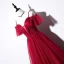 Chic / Beautiful Burgundy Evening Dresses  2019 A-Line / Princess Spaghetti Straps Short Sleeve Beading Floor-Length / Long Ruffle Backless Formal Dresses