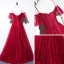 Chic / Beautiful Burgundy Evening Dresses  2019 A-Line / Princess Spaghetti Straps Short Sleeve Beading Floor-Length / Long Ruffle Backless Formal Dresses