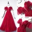 Chic / Beautiful Burgundy Evening Dresses  2019 A-Line / Princess Spaghetti Straps Short Sleeve Beading Floor-Length / Long Ruffle Backless Formal Dresses
