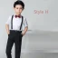 Modest / Simple Summer Navy Blue Boys Wedding Suits 2019 Short Sleeve Shirt Pants Tie Vest