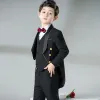 Elegant Black Tailcoat / Tuxedo Boys Wedding Suits 2019