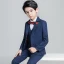 Modest / Simple Burgundy Tie Navy Blue Boys Wedding Suits 2019