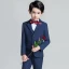 Modest / Simple Burgundy Tie Navy Blue Boys Wedding Suits 2019