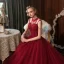 Meilleure Rouge Robe De Soirée 2020 Princesse Bretelles Spaghetti Sans Manches Perlage Gland Glitter Tulle Train De Balayage Dos Nu Robe De Ceremonie