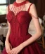 Meilleure Rouge Robe De Soirée 2020 Princesse Bretelles Spaghetti Sans Manches Perlage Gland Glitter Tulle Train De Balayage Dos Nu Robe De Ceremonie