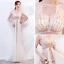 Sexy Blanche Transparentes Été Robe De Soirée 2019 Trompette / Sirène Encolure Dégagée Sans Manches Perlage Longue Volants Dos Nu Robe De Ceremonie