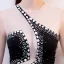 Sexy Schwarz Durchsichtige Abendkleider 2019 Meerjungfrau Rundhalsausschnitt Ärmellos Perlenstickerei Strass Sweep / Pinsel Zug Festliche Kleider