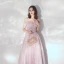 Elegant Blushing Pink Evening Dresses  2019 A-Line / Princess Off-The-Shoulder Short Sleeve Appliques Flower Beading Floor-Length / Long Ruffle Backless Formal Dresses