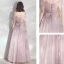 Elegant Blushing Pink Evening Dresses  2019 A-Line / Princess Off-The-Shoulder Short Sleeve Appliques Flower Beading Floor-Length / Long Ruffle Backless Formal Dresses