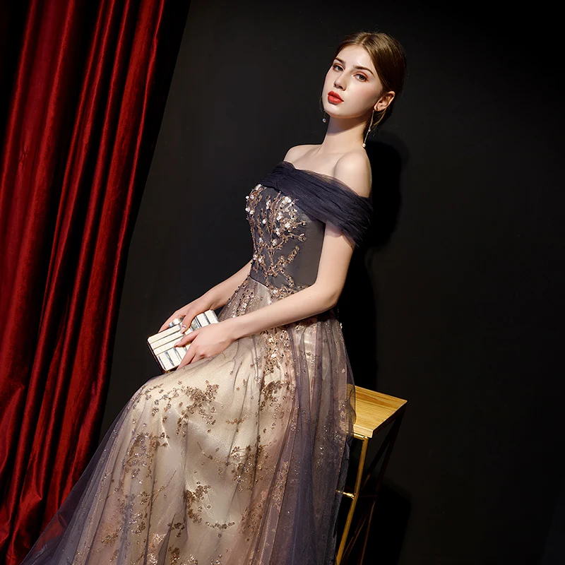 slim fit dress slacks Ball Gown One Shoulder Sparkly Dresses main image 0