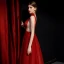 Sexy Burgundy See-through Evening Dresses  2019 A-Line / Princess Deep V-Neck Sleeveless Beading Glitter Tulle Floor-Length / Long Ruffle Backless Formal Dresses