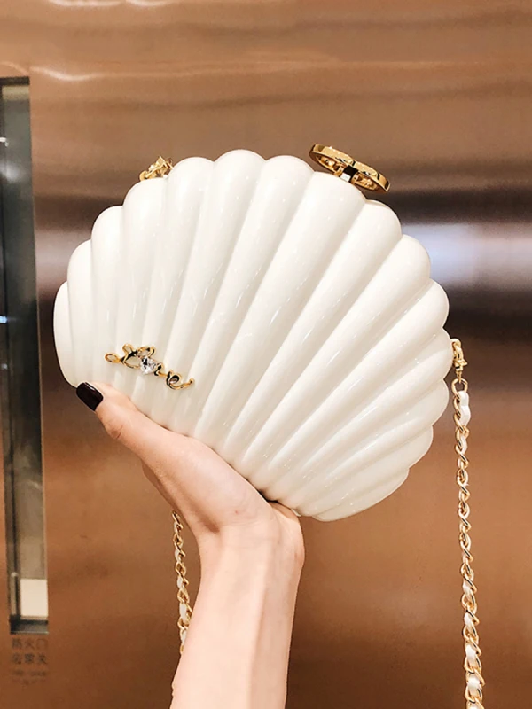 Amazing / Unique Ivory Clutch Bags 2019 Metal Rhinestone