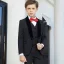 Luxe Noire Costumes De Mariage pour garçons 2019