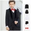 Luxe Noire Costumes De Mariage pour garçons 2019